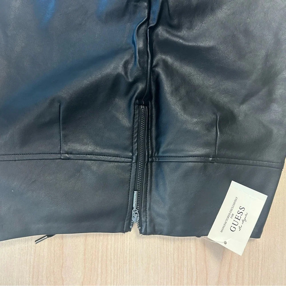 Guess Jeans vegan leather lace up pants with velvet laces size 4 (26 waste) NWT - Picture 7 of 9